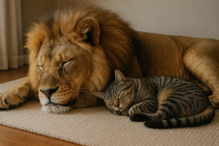 Gatos e leões
