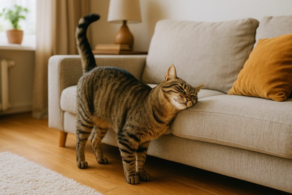 Gato marca território