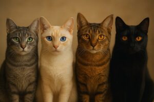 A cor dos olhos do seu gato