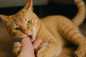 Por que os gatos mordem ao brincar