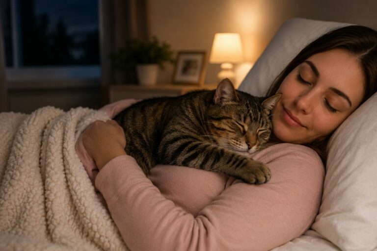 Gato dorme em cima de você